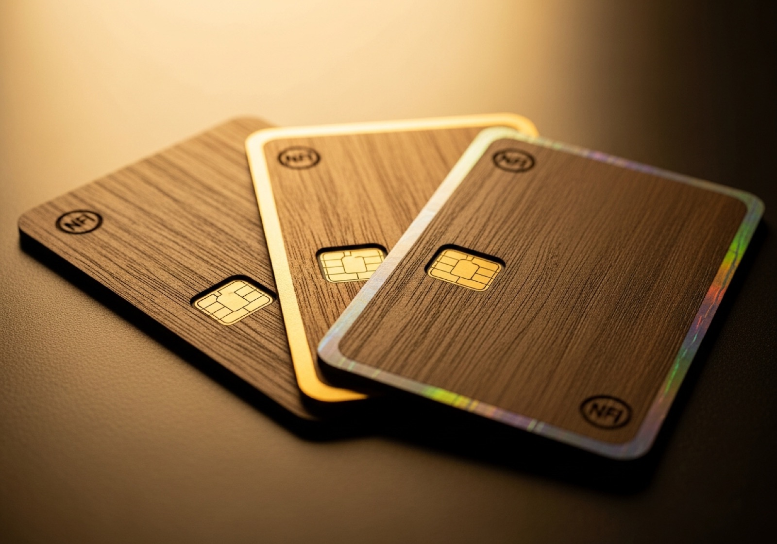 Collectible NFC wood trading cards